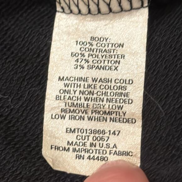 Elwood Men's Short Sleeve Hoodie Black Size L - Picture 6 of 6